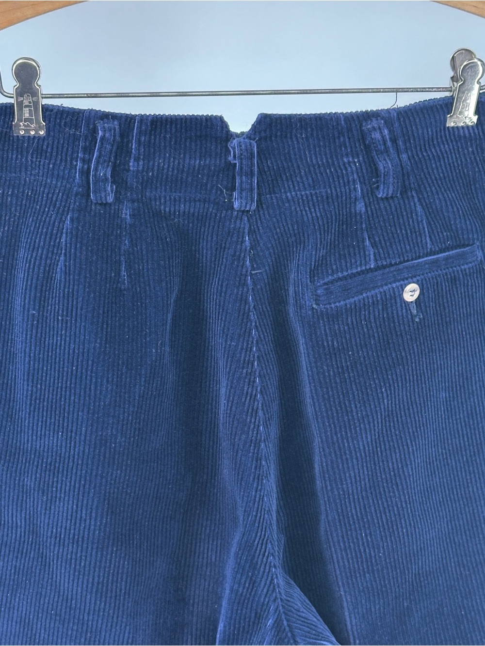Vintage Women’s 8P Liz Claiborne Wide Wale Corduroy Trousers in Navy Blue - Picture 3 of 8
